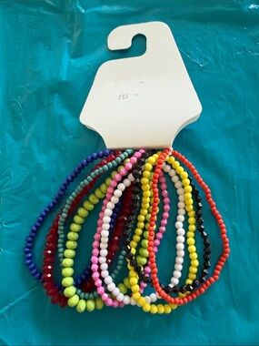Multicolor Beaded Bracelet Set - Assorted Colors